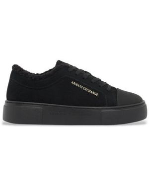 ARMANI EXCHANGE Chaussures En Cuir De Marque - Noir