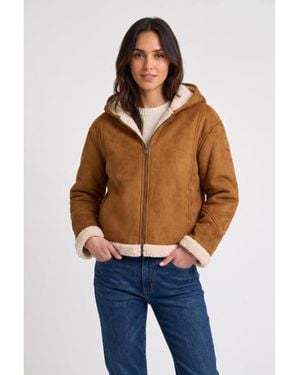 Colmar Veste À Capuche En Peau De Mouton - Bleu