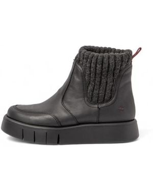 Art Bottines En Cuir 1348 Malaga - Noir