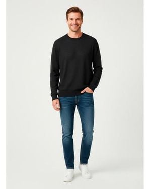 FAMILY FIRST Pull Logo Noir - Bleu