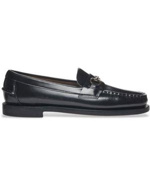 Sebago Classic Joe Mocassins En Cuir Noir