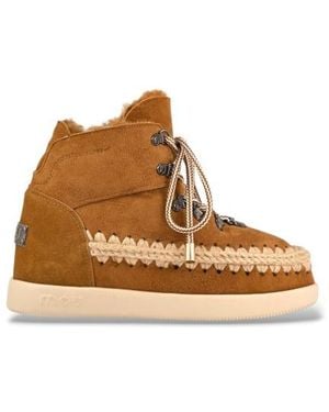 Mou Bottines En Cuir New Inner Wedge - Marron