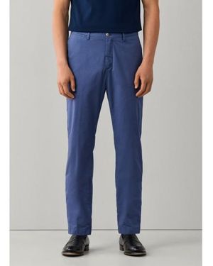 Hackett Pantalon Chino Texturé Kensington Fit Slim - Bleu