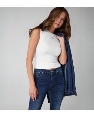 Guess Top Sans Manches Mini Logo - Bleu