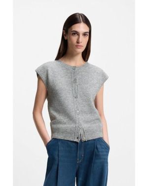 BOSS Cardigan Gilet Foldrerio - Gris