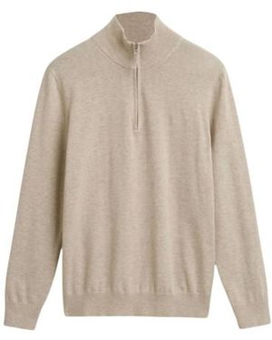 Hackett Pull Coton Hzip - Neutre