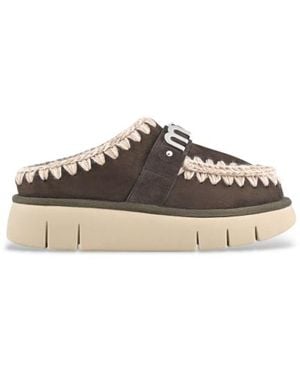 Mou Sabots En Cuir Bounce - Marron