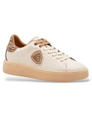 Blauer Chaussures Victory En Cuir - Neutre