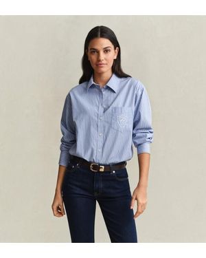 GANT Chemise Relaxed Fit À Rayures - Bleu