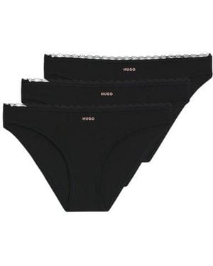 HUGO Set 3 Culottes Micro - Noir