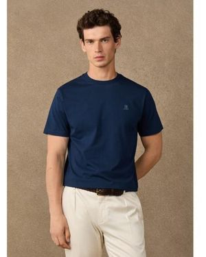 Hackett T-Shirt H Small Logo Marine - Bleu