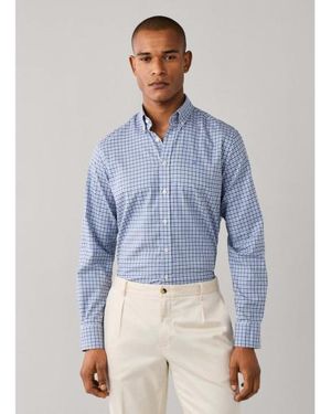 Hackett Chemise Three Color Gingham Bleue