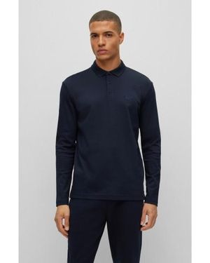 BOSS Polo Interlock - Bleu