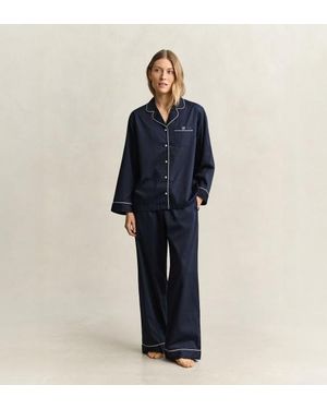 GANT Pyjama En Satin - Bleu