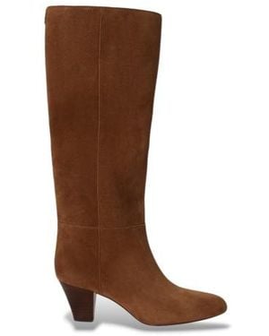 Ralph Lauren Bottes En Cuir Emrsyn - Marron