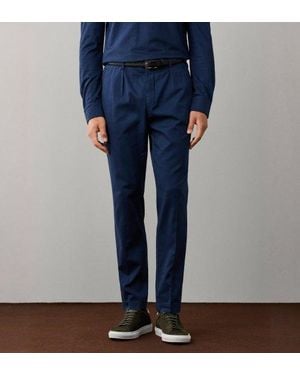 Hackett Pantalon Ttvl Sateen Sloane Bleu Marine