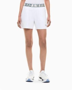 EA7 Short En Tissu Technique Natural Ventus7 Dynamic Athlete - Blanc