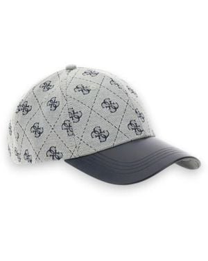 Guess Casquette 4G Jacquard Bleue - Gris