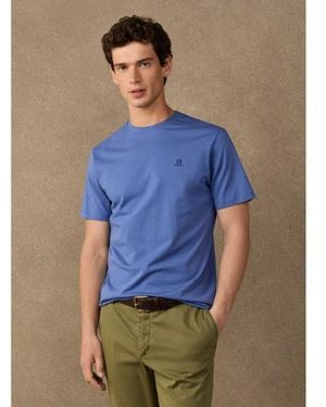 Hackett T-Shirt Taille Avec Petit Logo - Bleu