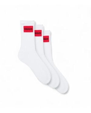 HUGO Lot De 3 Chaussettes Unies - Blanc