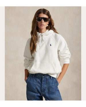 Polo Ralph Lauren Sweat-Shirt En Polaire Shrunken Fit - Blanc