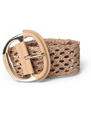 Twinset Ceinture Avec Entrelacs Et Boucle Maxi - Neutre