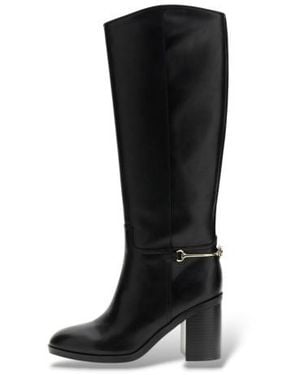 Guess Bottes En Cuir Grendi - Noir