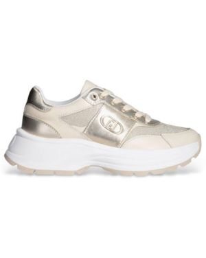 Liu Jo Baskets En Cuir Et Lurex - Métallisé