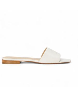 Polo Ralph Lauren Sandales Everley En Cuir Nappa - Blanc