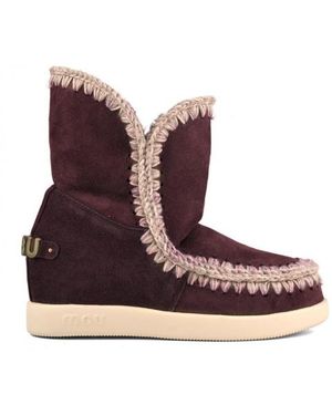 Mou Bottines En Daim New Inner Wedge - Marron