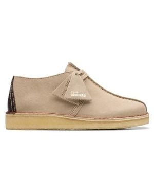 Clarks Chaussures En Cuir Desert Trek - Neutre