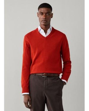 Hackett Pull En Laine Mérinos Et Cachemire - Rouge