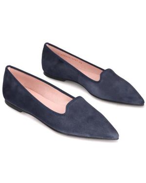 Pretty Ballerinas Chaussures En Cuir Bleu Marine Ella