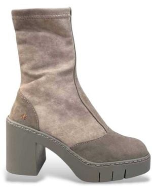 Art Bottines En Cuir 1973 Taupe - Marron