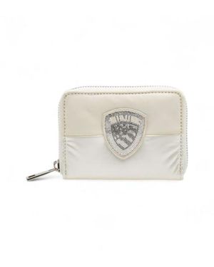 Blauer Porte-Monnaie Palmier - Blanc