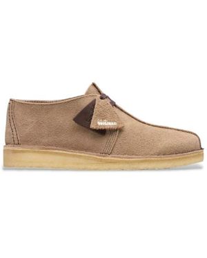 Clarks Chaussures En Cuir Desert Trek - Marron