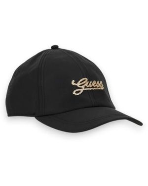 Guess Casquette De Baseball En Nylon - Noir