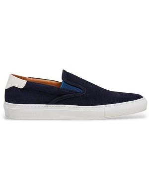 Hackett Pantoufles En Cuir Idol Slip On - Bleu