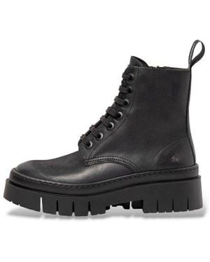 Art Bottines En Cuir 1953 Anvers - Noir