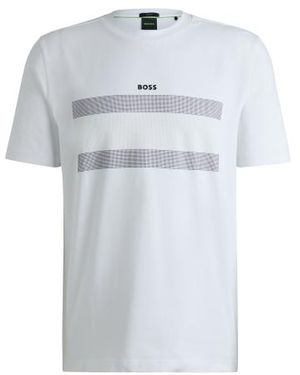 BOSS T-Shirt Frase - Bleu