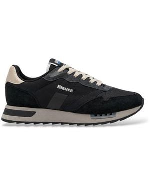 Blauer Baskets En Cuir Ryder 01 - Noir