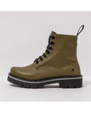 Art Bottines En Cuir Vert Foncé