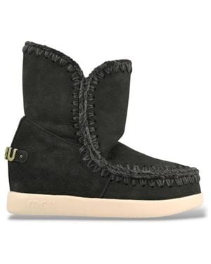Mou Bottines En Daim New Inner Wedge - Noir