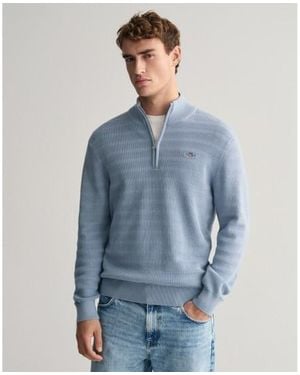 GANT Pull Rayé Texturé - Bleu