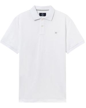 Hackett Polo Classic Fit Logo - Blanc
