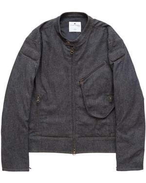 Courreges Scuba Denim Bomber Jacket - Black
