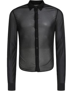 Ann Demeulemeester Reinaert Jersey Fitted Shirt - Black