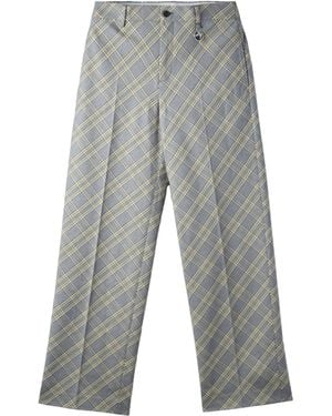 Ambush Check Wide Leg Pants - Gray