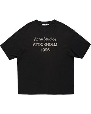 Acne Studios Logo Short Sleeve T-Shirt - Black
