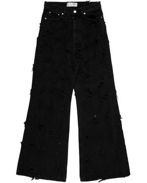 MATIERES FECALES Destroyed Jeans - Black